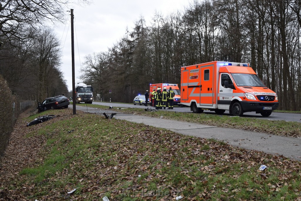 Schwerer VU Krad Pkw Koeln Porz Eil Grengeler Mauspfad P029.JPG - Miklos Laubert